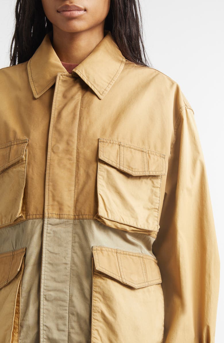 Golden Goose Gender Inclusive Journey Cotton Utility Jacket, Alternate, color, Bistre/ Gothic Olive