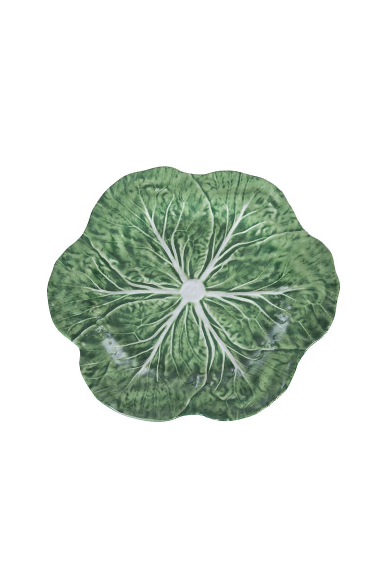 C&F Home Cabbage Leaf Large Charger Serving Platter 16", Main, color, Green