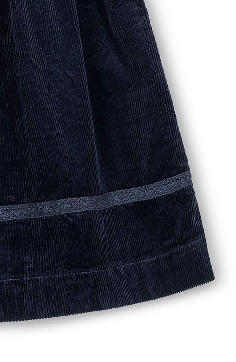 Hope & Henry Kids' Organic Corduroy Flutter Sleeve Jumper Dress, Alternate, color, Navy Fine Wale