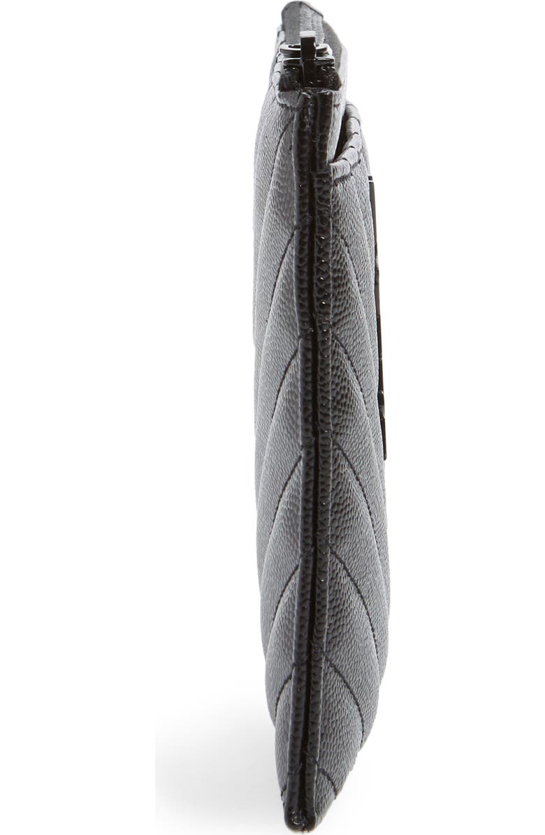 Saint Laurent Monogramme Quilted Calfskin Zip Pouch, Alternate, color,