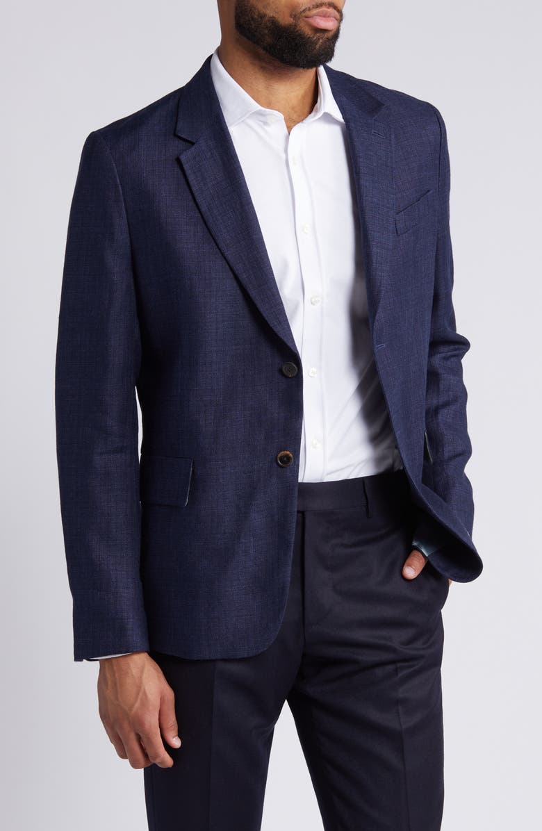 Paul Smith Slub Linen & Wool Twill Sport Coat, Main, color, 