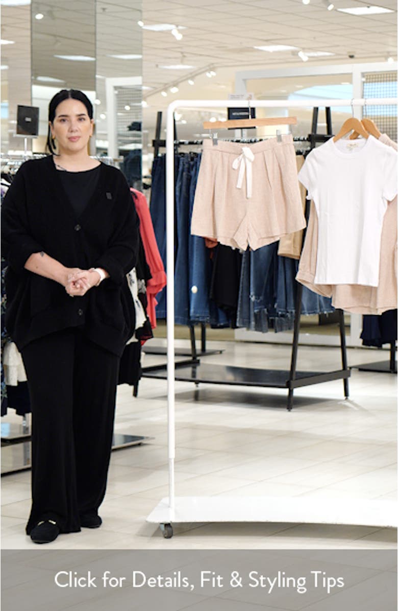 Relaxed Tie Waist Linen Blend Shorts, sales video thumbnail