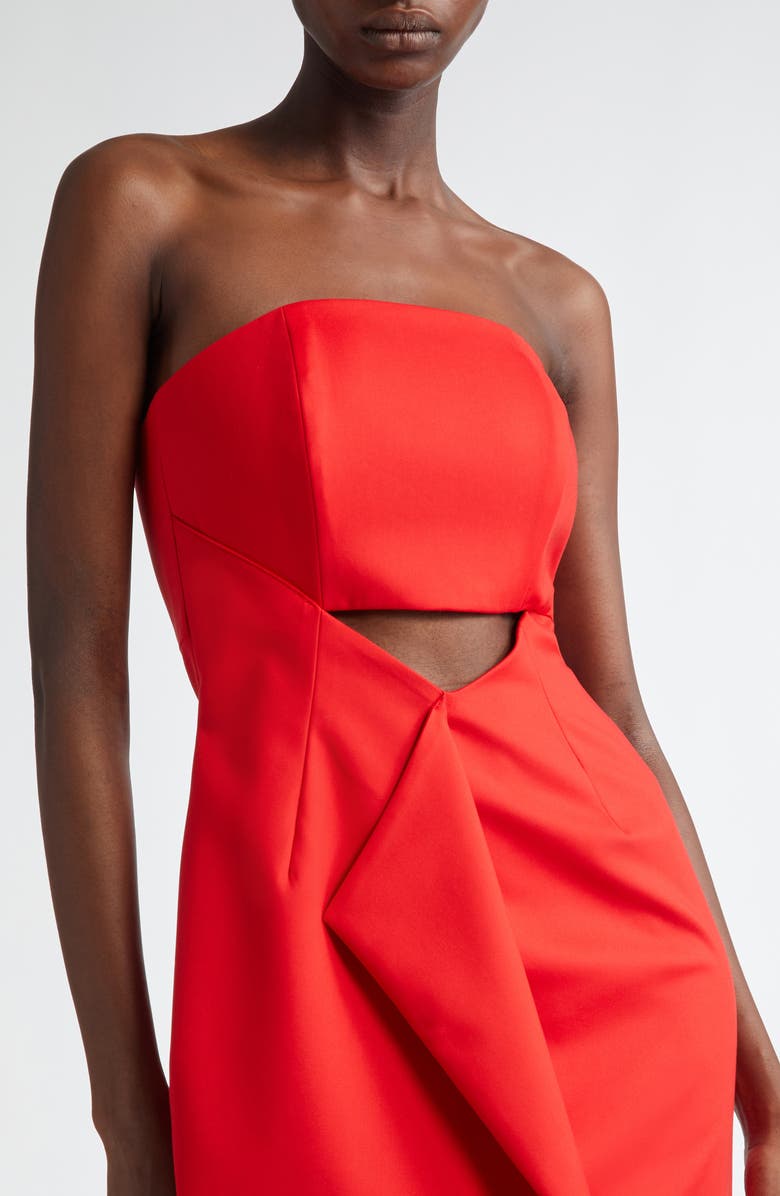 ISRAELLA KOBLA Leta Cutout Strapless Maxi Dress, Alternate, color, Red