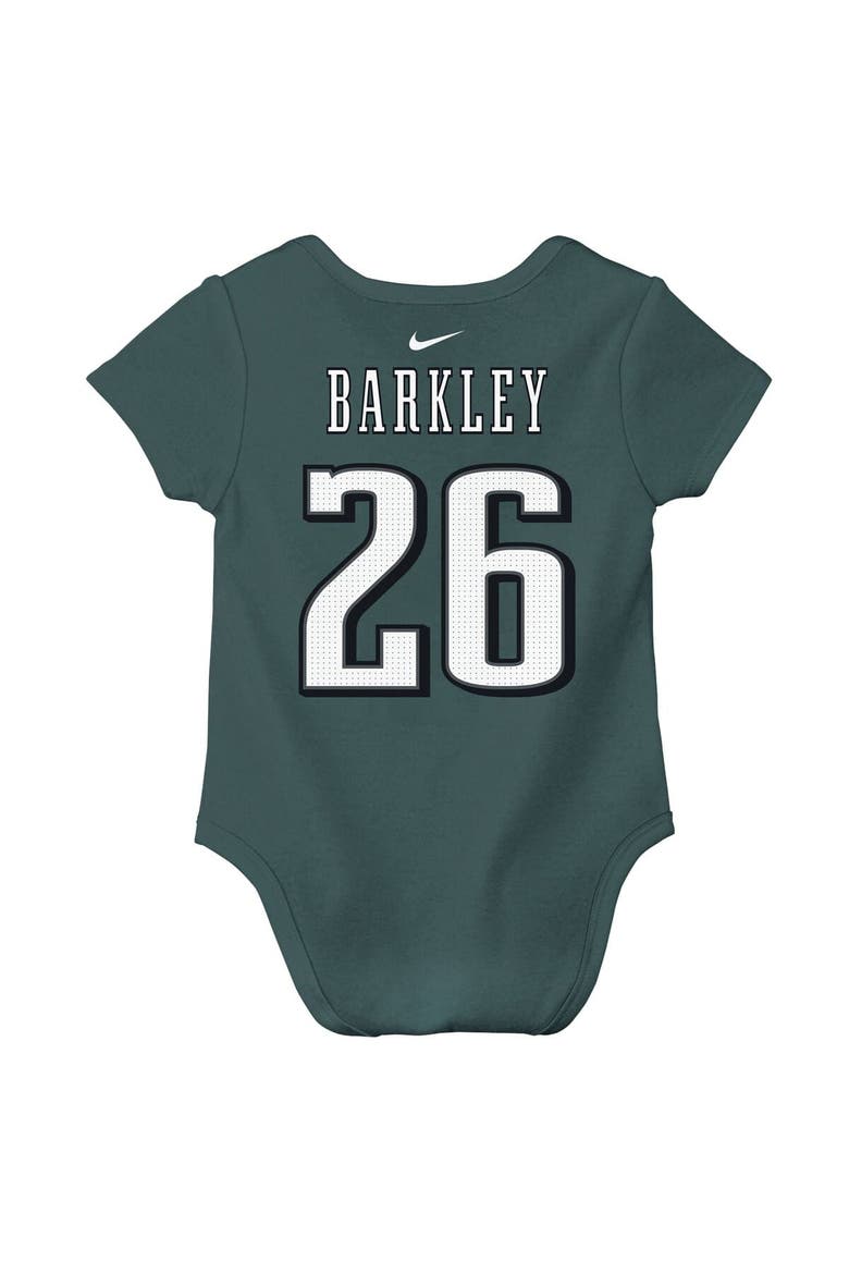 Infant Nike Saquon Barkley Midnight Green Philadelphia Eagles  Player Name & Number Bodysuit, Alternate, color, Green