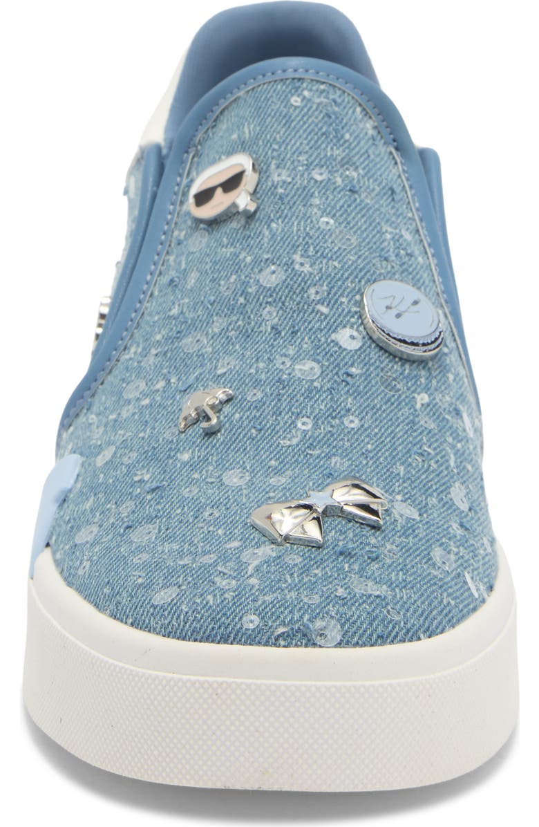 KARL LAGERFELD PARIS Maude Slip-On Sneaker, Alternate, color, Light Blue