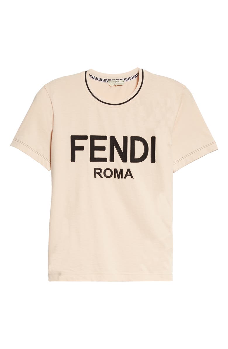 Fendi Roma Logo Appliqué Women's Graphic Tee, Alternate, color, 