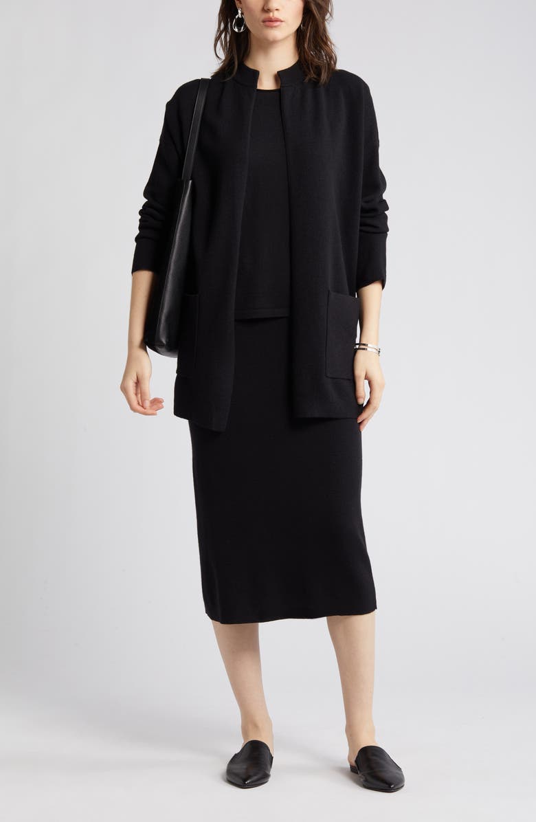 Eileen Fisher Merino Wool Cardigan, Main, color,