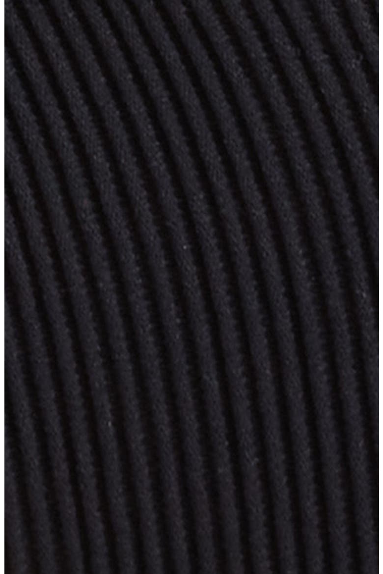 Y-Cut Thong Bikini Bottoms, Alternate, color, PITCH BLACK