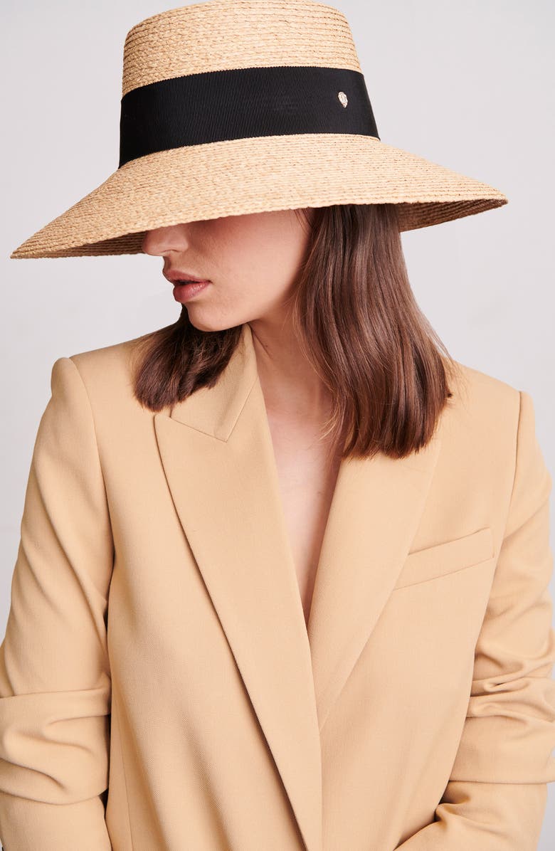 Helen Kaminski Makeda Angled Brim Raffia Hat, Alternate, color, 