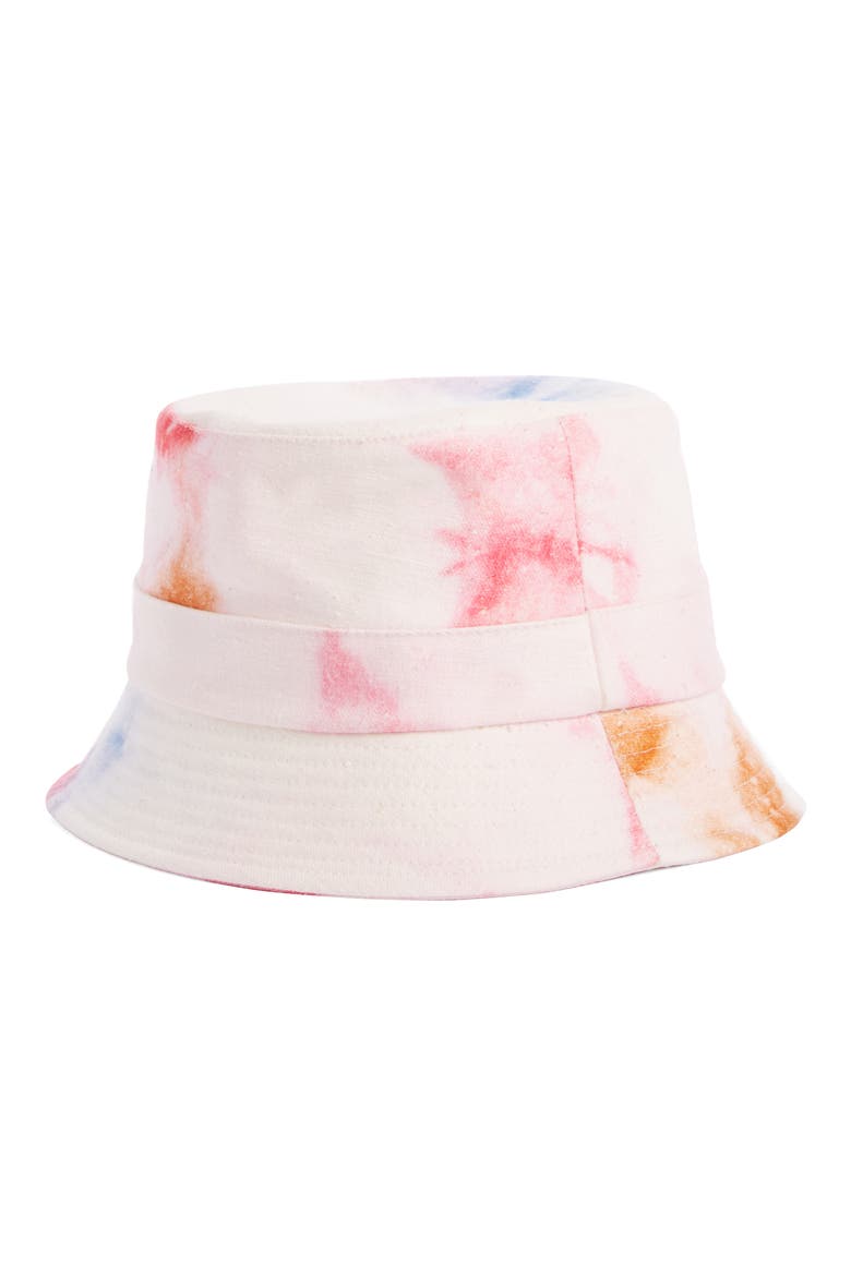 Haley Slouchy Tie Dye Bucket Hat, Alternate, color, PINK