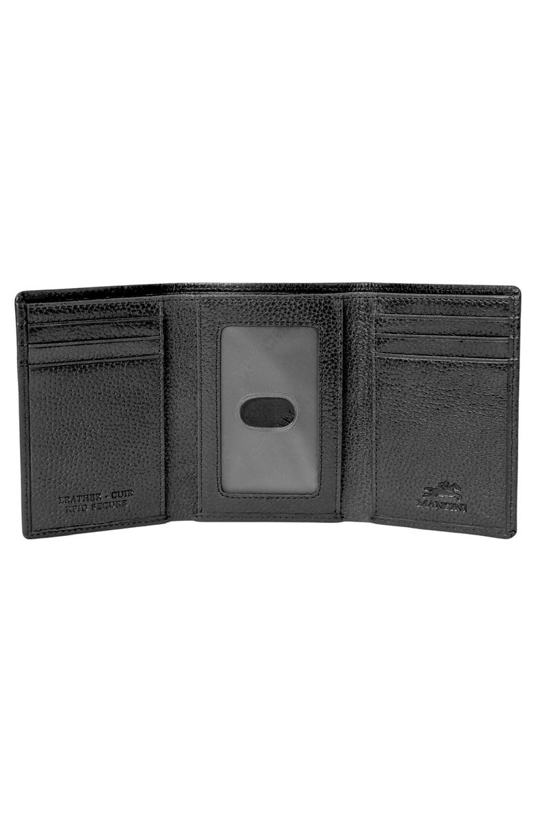 Mancini Fifth Ave RFID Leather Trifold Wallet, Alternate, color, Black