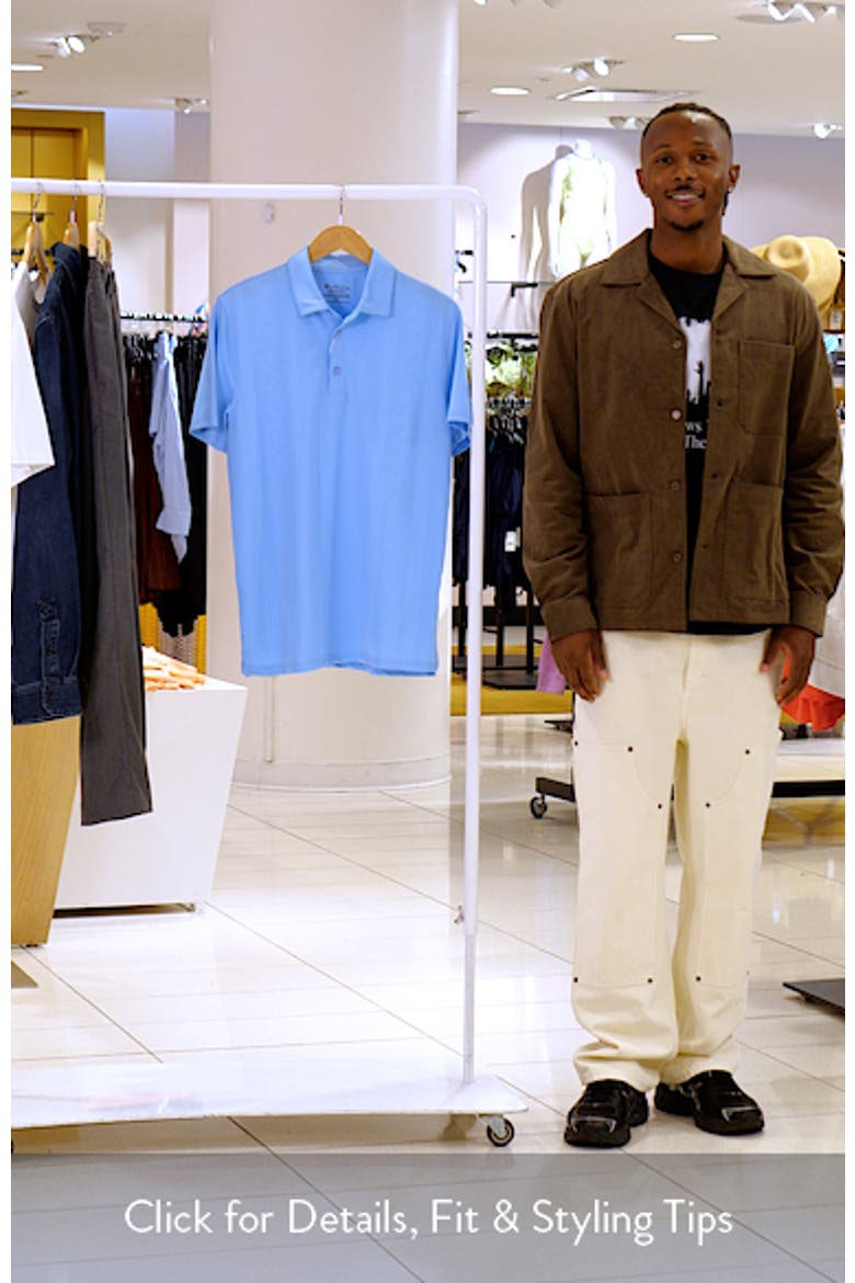Tonal Diamond Jacquard Performance Golf Polo video