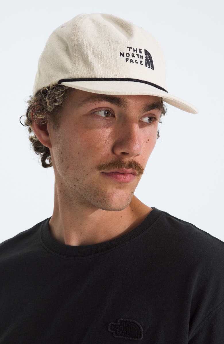 The North Face The Norm 5-Panel Baseball Cap, Alternate, color, White Dune/ Sharpie Graphic