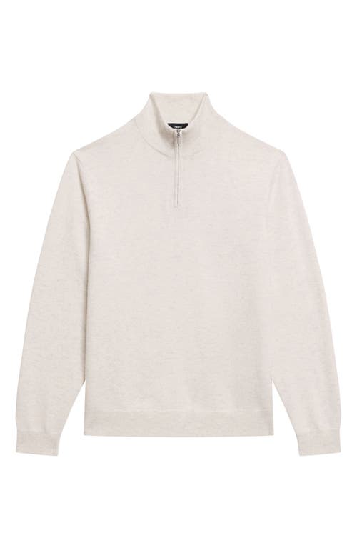Theory Hilles Quarter Zip Cashmere Sweater In Neutral