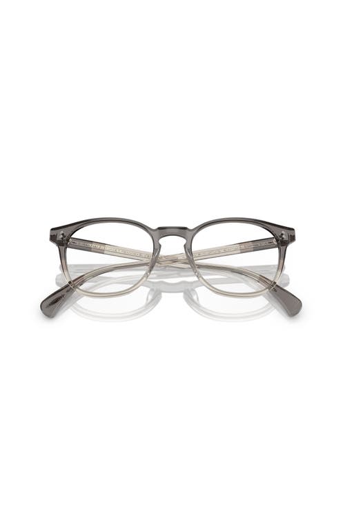 Oliver Peoples 51mm Round Optical Glasses In Gray