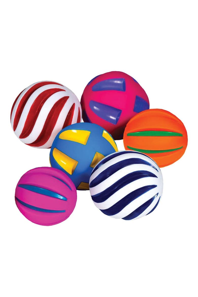 Tactile Squeaky Balls - Set of 6, Main, color, Multicolored