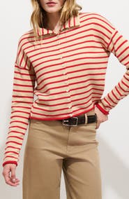 Alex Mill Taylor Mariner Stripe Cardigan