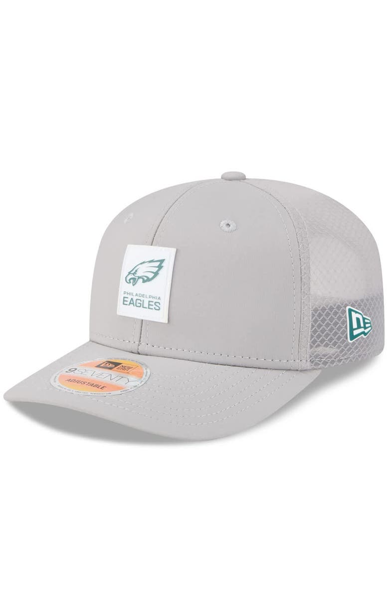 New Era Men's New Era Gray Philadelphia Eagles 2025 Sideline  9SEVENTY Adjustable Trucker Hat, Main, color, Gray
