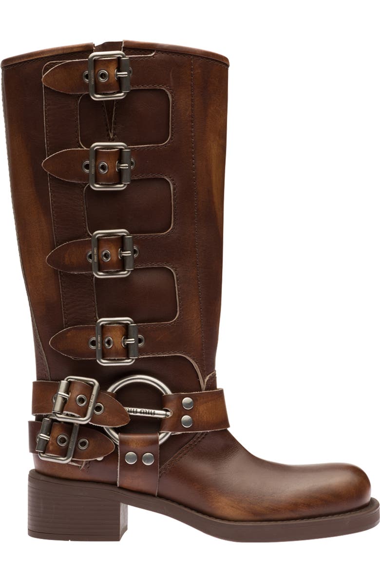 Miu Miu Buckles Harness Boot, Alternate, color,