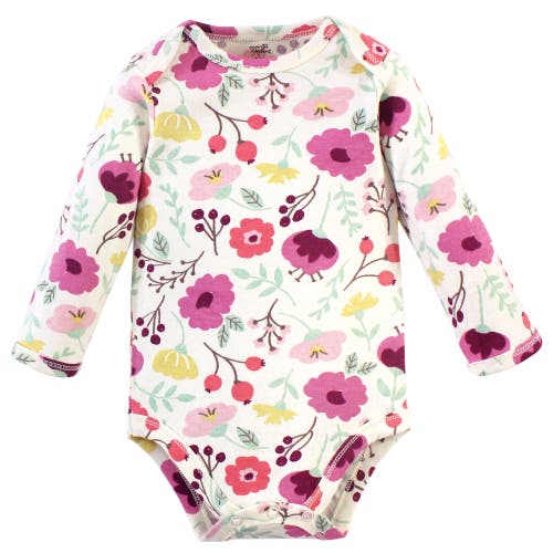 Touched By Nature Little Soft Organic Cotton Long-sleeve One-piece Essentials In Pink