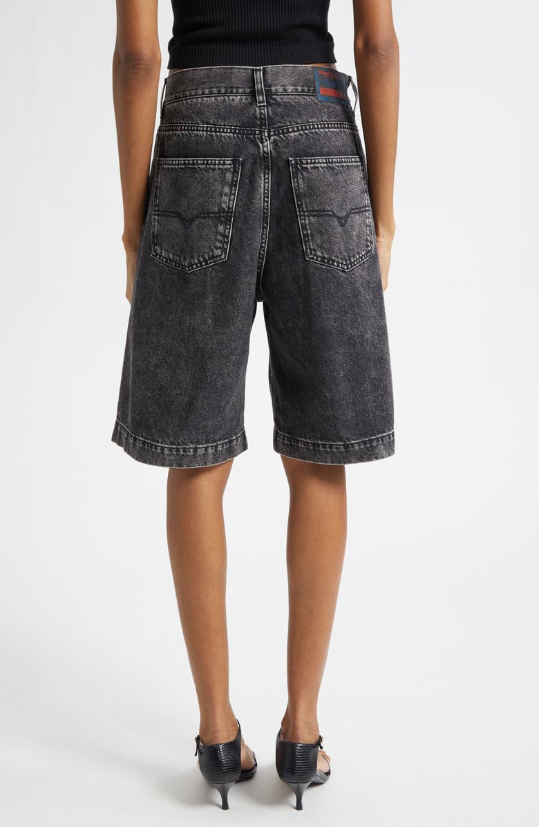 DIESEL<sup>®</sup> De-Sire Oval D Cutout Denim Bermuda Shorts, Alternate, color, Black/ Deni