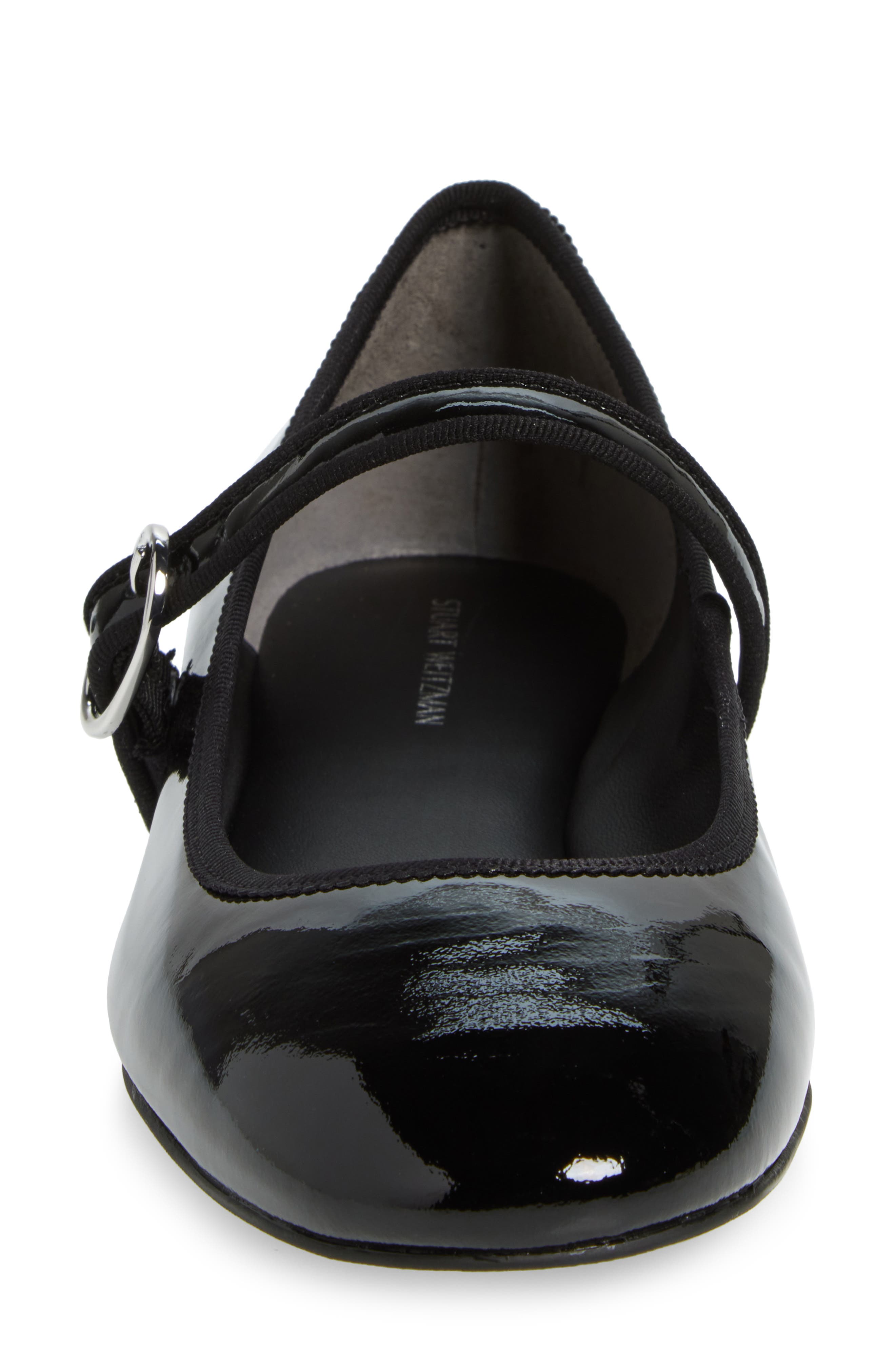 Stuart Weitzman Alice Mary Jane Flat, Alternate, color, Black Patent