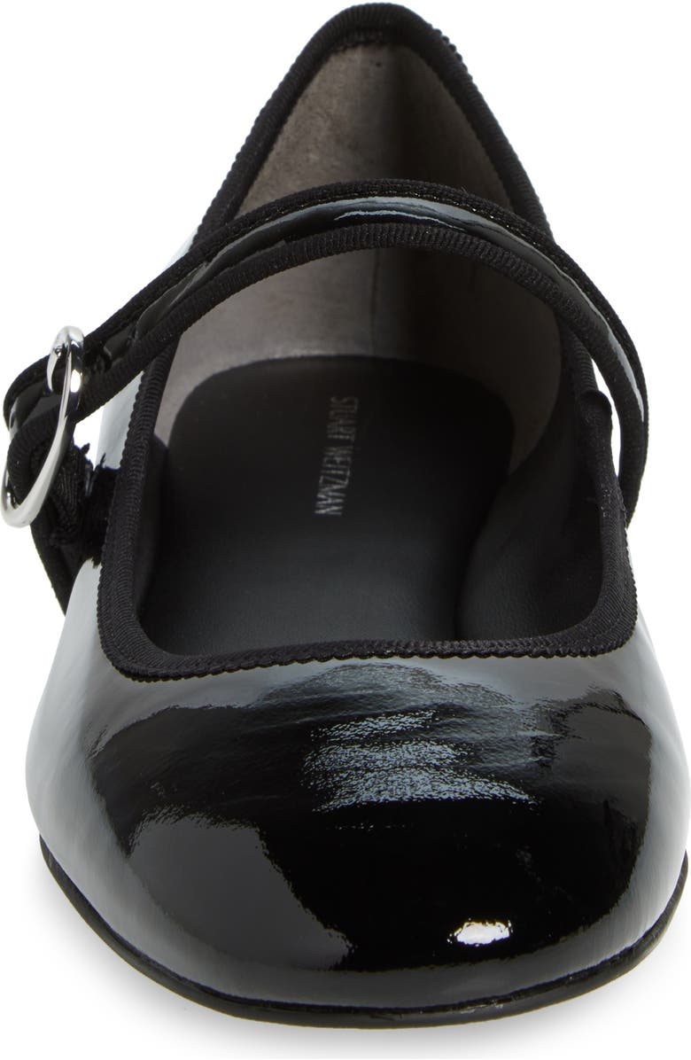 Stuart Weitzman Alice Mary Jane Flat, Alternate, color, Black Patent