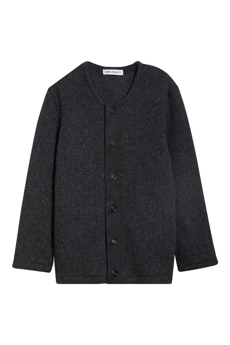 Liner Wool Blend Cardigan, Alternate, color, FROSTED CHARCOAL