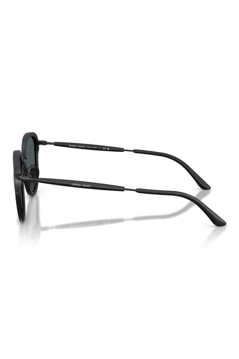 49mm Small Phantos Sunglasses, Alternate, color, MATTE BLACK / DARK GREY