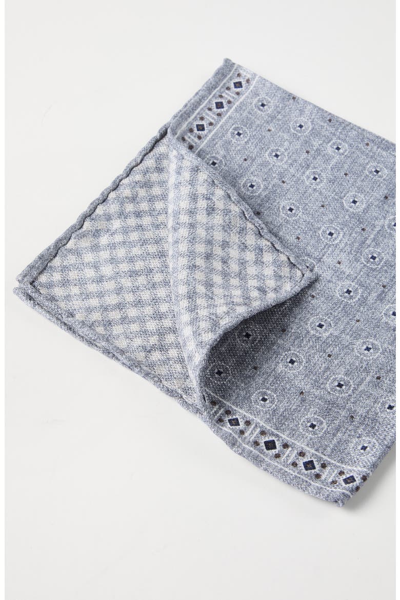 Silk pocket square, Alternate, color, Grey