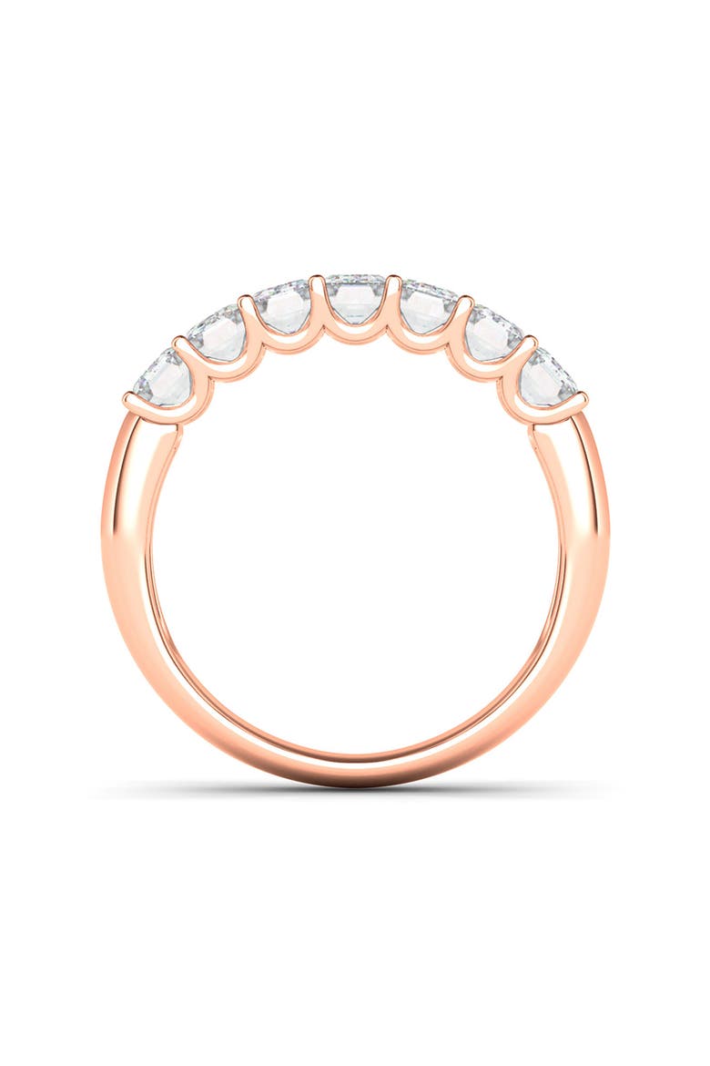 Half Emerald Cut Lab Created Diamond 18K Gold Eternity Ring, Alternate, color, ROSE GOLD