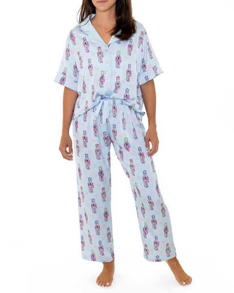 Graffiti Nutcracker Silky Pants Sleeve Shorts Set