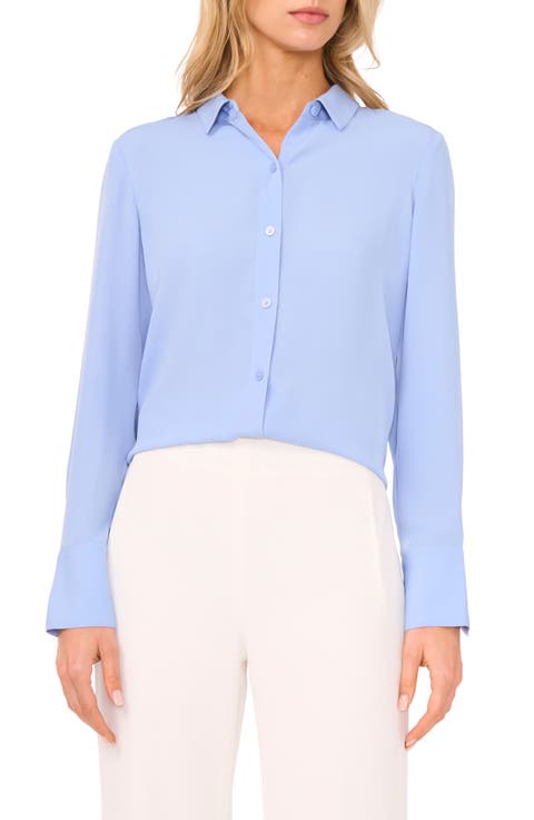 Clean Front Button-Up Shirt