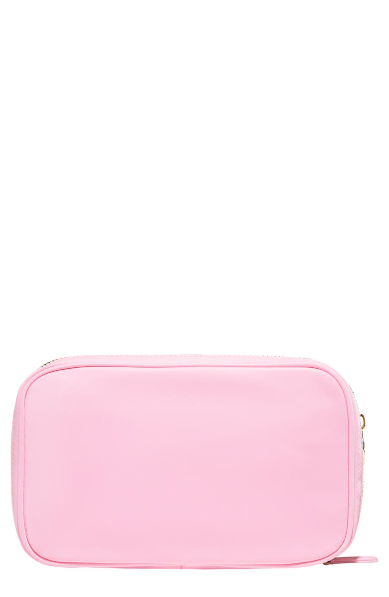 Stoney Clover Lane Double Zip Nylon Pouch, Main, color, Flamingo