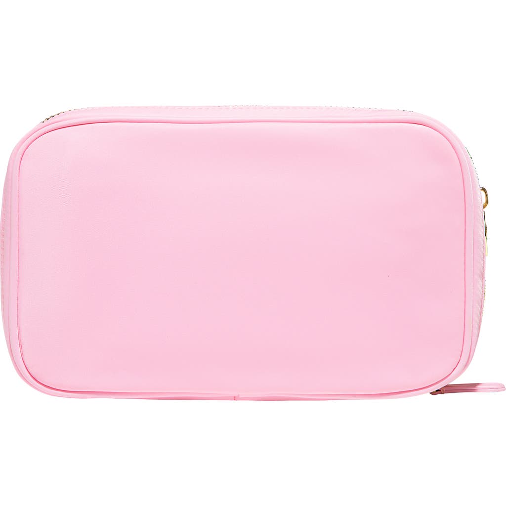 Stoney Clover Lane Double Zip Nylon Pouch In Pink