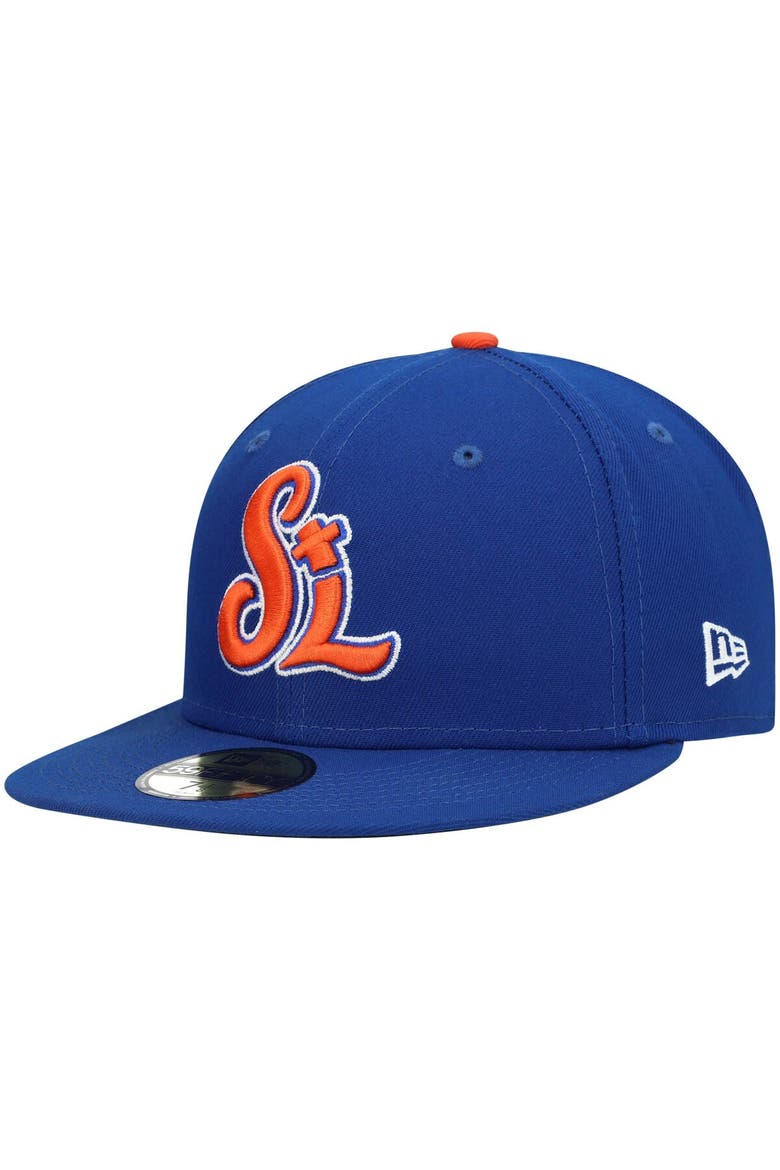 Men's New Era Blue St. Lucie Mets Authentic Collection Team Home 59FIFTY Fitted Hat, Main, color, Blue