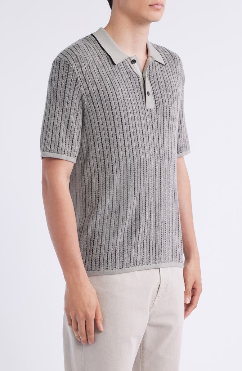 rag & bone Harvey Garment Dye Polo, Alternate, color, Leaf Grey