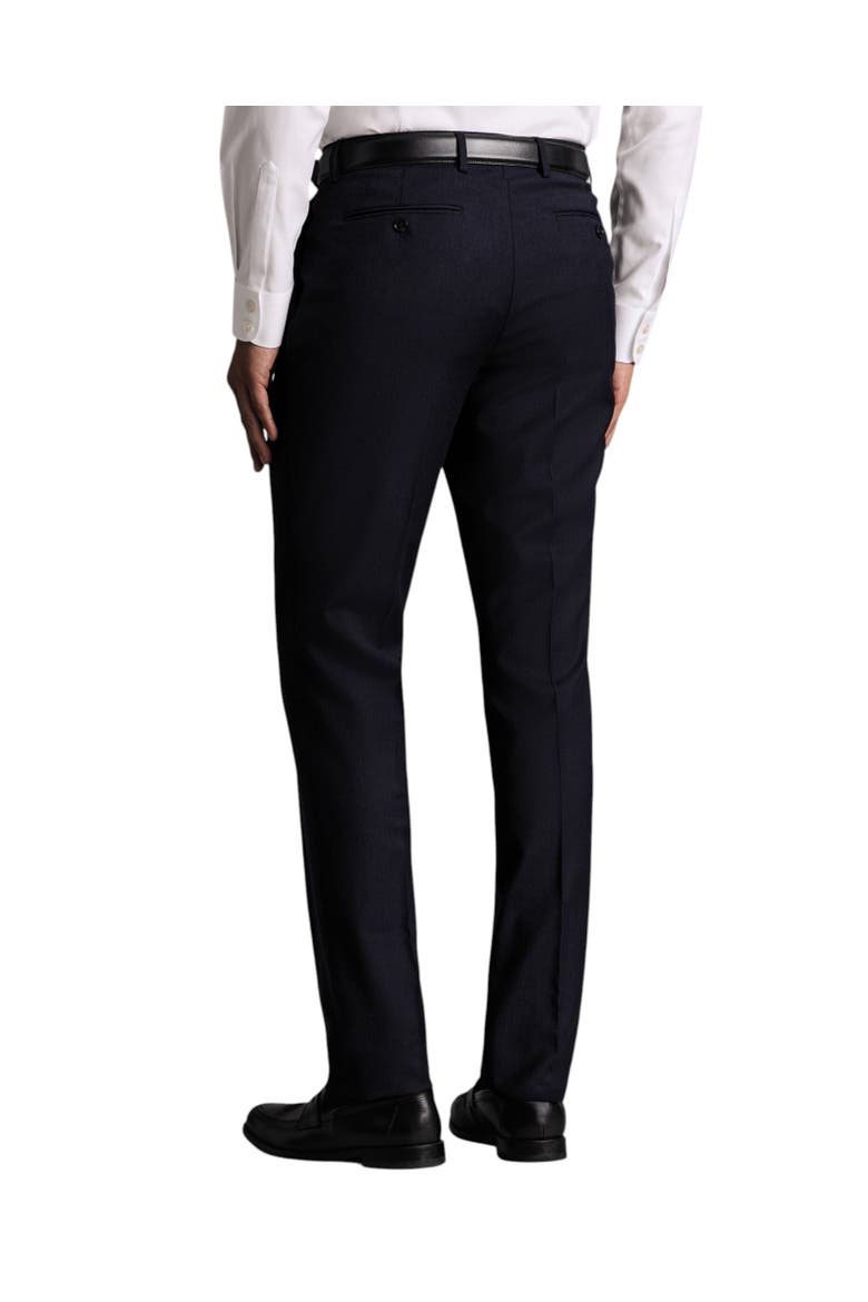 Stretch Wool Slim Fit Pleated Pants, Alternate, color, Navy