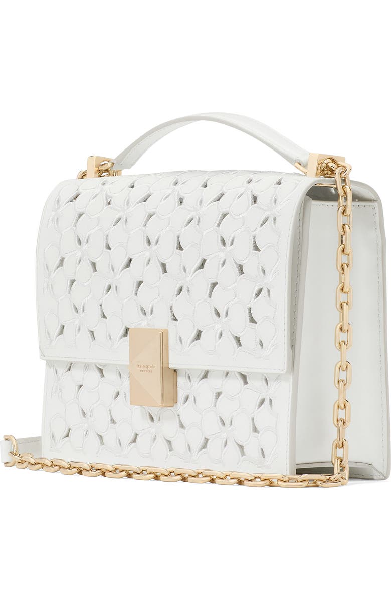 Kate Spade New York deco eyelet leather convertible crossbody bag, Alternate, color,