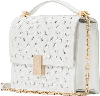 deco eyelet leather convertible crossbody bag