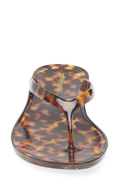 Jeffrey Campbell Beach Day Jelly Flip Flop In Animal Print