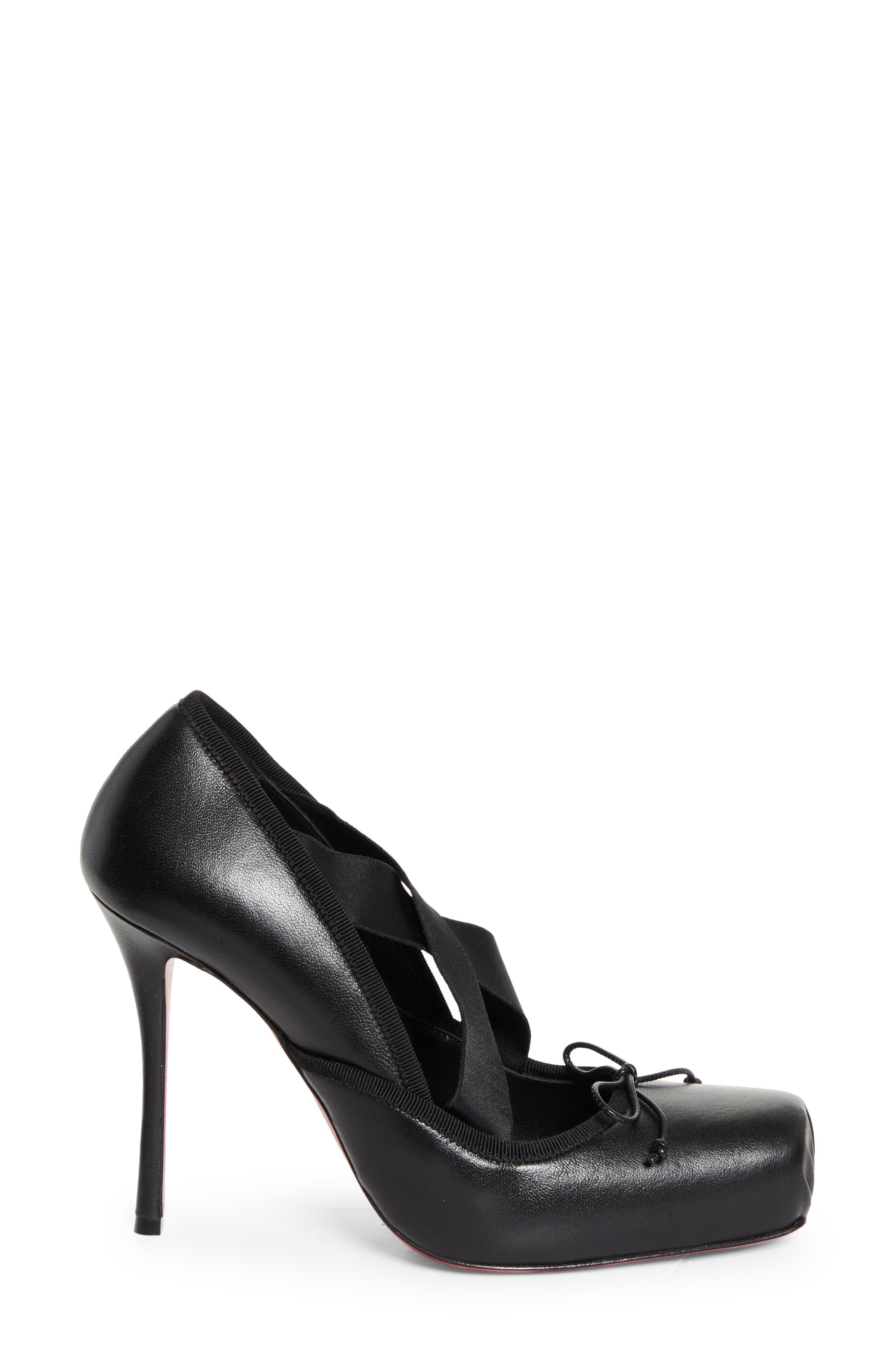 Christian Louboutin Cassiastic Pump, Alternate, color, Black/ Black