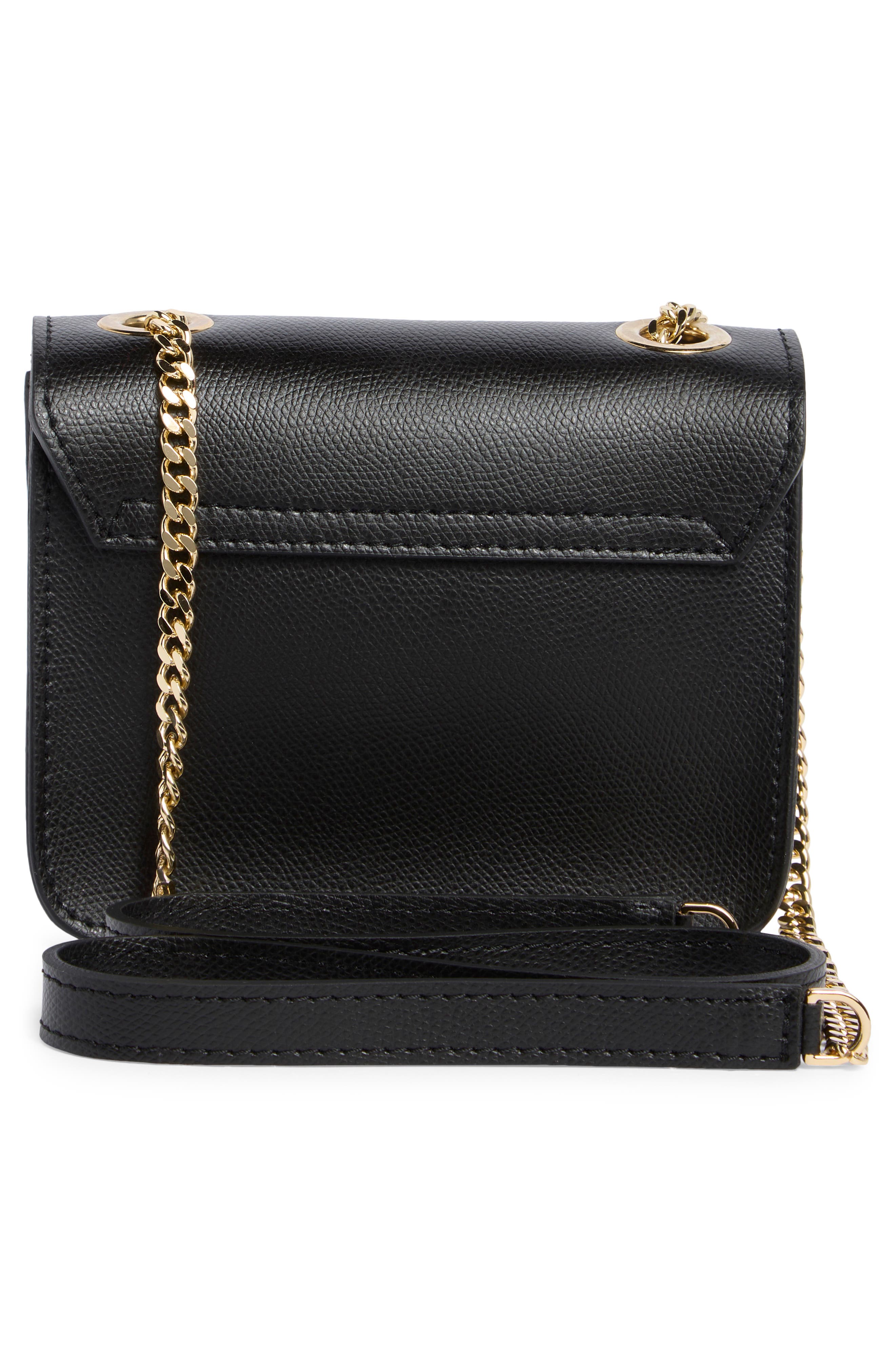 VALENTINO BY MARIO VALENTINO Bijou Bonbonniere Leather Crossbody Bag, Alternate, color, Black