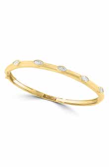 EFFY 14K Gold Plated Sterling Silver Lab Grown Diamond Bangle Bracelet