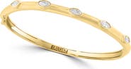 EFFY 14K Gold Plated Sterling Silver Lab Grown Diamond Bangle Bracelet