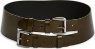 Paloma Wool Penelope Double Buckle Wide Leather Belt