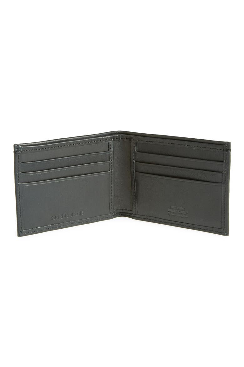 Slim Bifold Leather Wallet, Alternate, color, BLACK