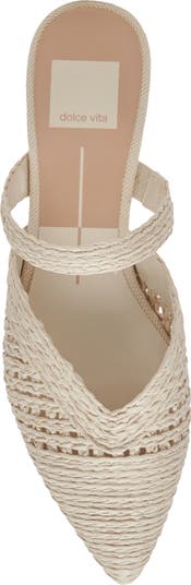 Kaline Raffia Pointed Toe Mule