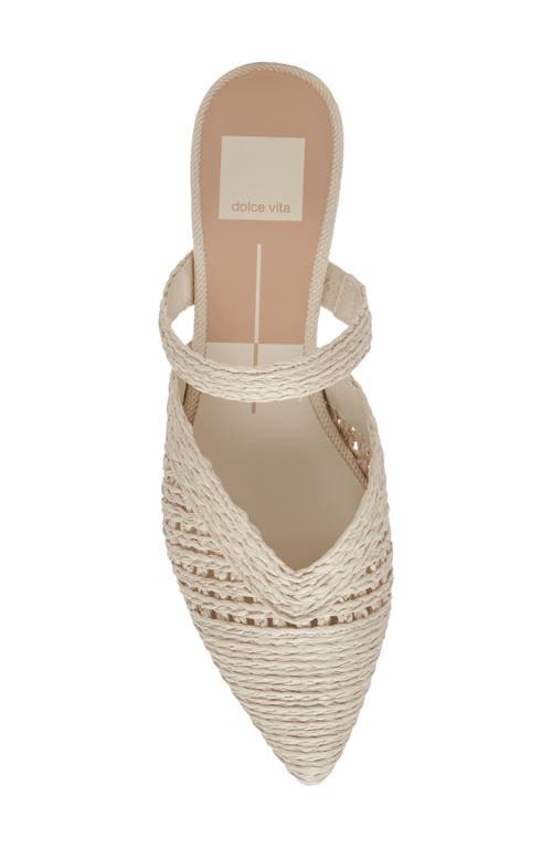 Dolce Vita Kaline Raffia Pointed Toe Mule In Ivory Raffia