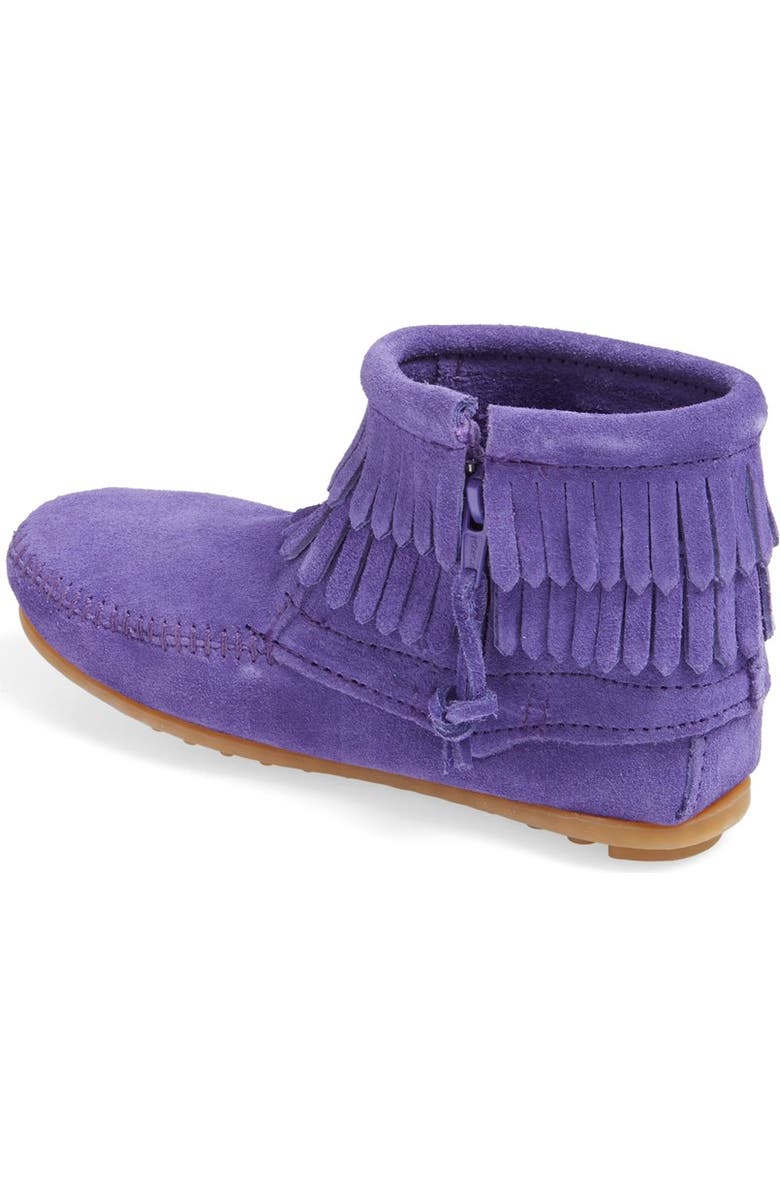 Minnetonka Double Fringe Moccasin, Alternate, color,